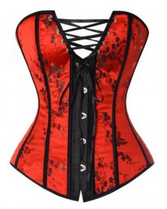 bustier rouge gothique